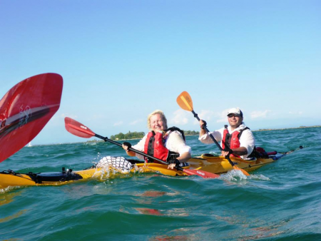 lustiges paddeln mit wolfgang durch die adria